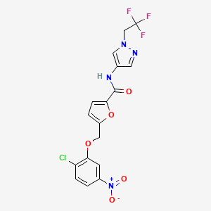 5-[(2-chloro-5-nitrophenoxy)methyl]-N-[1-(2,2,2-trifluoroethyl)-1H-pyrazol-4-yl]furan-2-carboxamide