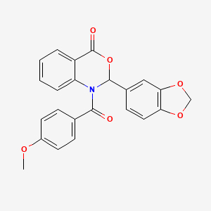 2-(1,3-benzodioxol-5-yl)-1-(4-methoxybenzoyl)-1,2-dihydro-4H-3,1-benzoxazin-4-one