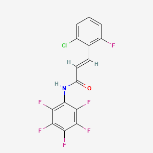 (2E)-3-(2-chloro-6-fluorophenyl)-N-(pentafluorophenyl)prop-2-enamide