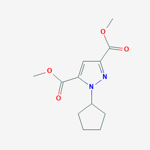 molecular formula C12H16N2O4 B10909503 Dimethyl 1-cyclopentyl-1H-pyrazole-3,5-dicarboxylate 