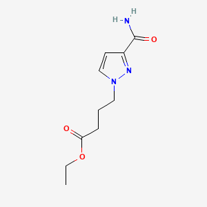 ethyl 4-(3-carbamoyl-1H-pyrazol-1-yl)butanoate