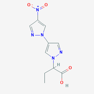 2-(4-Nitro-1'H-1,4'-bipyrazol-1'-yl)butanoic acid