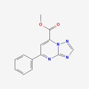 molecular formula C13H10N4O2 B10909588 Methyl 5-phenyl-[1,2,4]triazolo[1,5-a]pyrimidine-7-carboxylate 