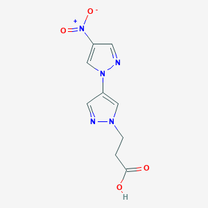 3-(4-Nitro-1'H-1,4'-bipyrazol-1'-yl)propanoic acid