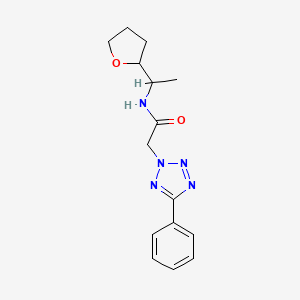 molecular formula C15H19N5O2 B10909617 2-(5-phenyl-2H-tetrazol-2-yl)-N-[1-(tetrahydrofuran-2-yl)ethyl]acetamide 