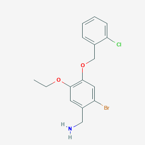 (2-Bromo-4-((2-chlorobenzyl)oxy)-5-ethoxyphenyl)methanamine