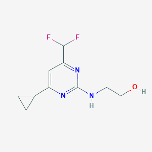 2-{[4-Cyclopropyl-6-(difluoromethyl)pyrimidin-2-yl]amino}ethanol