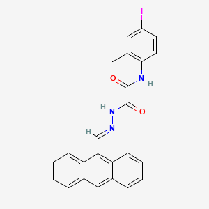 2-[(2E)-2-(anthracen-9-ylmethylidene)hydrazinyl]-N-(4-iodo-2-methylphenyl)-2-oxoacetamide