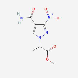 methyl 2-(4-carbamoyl-3-nitro-1H-pyrazol-1-yl)propanoate