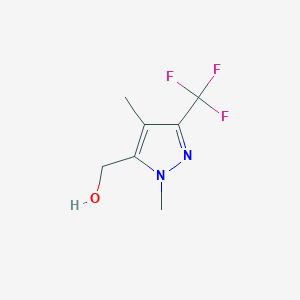 molecular formula C7H9F3N2O B10909684 [1,4-Dimethyl-3-(trifluoromethyl)-1H-pyrazol-5-yl]methanol 