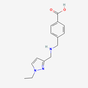 4-({[(1-ethyl-1H-pyrazol-3-yl)methyl]amino}methyl)benzoic acid