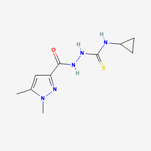 N-cyclopropyl-2-[(1,5-dimethyl-1H-pyrazol-3-yl)carbonyl]hydrazinecarbothioamide