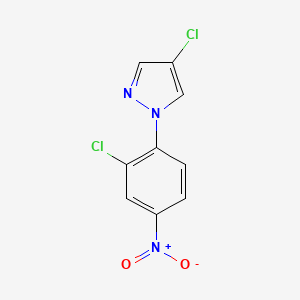 molecular formula C9H5Cl2N3O2 B10909721 4-chloro-1-(2-chloro-4-nitrophenyl)-1H-pyrazole 