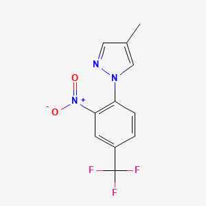 4-methyl-1-[2-nitro-4-(trifluoromethyl)phenyl]-1H-pyrazole