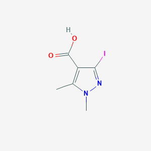 molecular formula C6H7IN2O2 B10909806 3-iodo-1,5-dimethyl-1H-pyrazole-4-carboxylic acid 