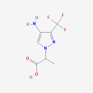 molecular formula C7H8F3N3O2 B10909814 2-[4-amino-3-(trifluoromethyl)-1H-pyrazol-1-yl]propanoic acid 