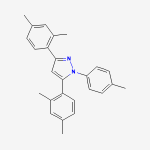 molecular formula C26H26N2 B10909820 3,5-bis(2,4-dimethylphenyl)-1-(4-methylphenyl)-1H-pyrazole 