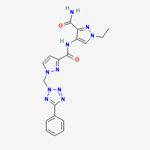 1-ethyl-4-[({1-[(5-phenyl-2H-tetrazol-2-yl)methyl]-1H-pyrazol-3-yl}carbonyl)amino]-1H-pyrazole-3-carboxamide