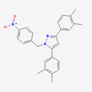 3,5-bis(3,4-dimethylphenyl)-1-(4-nitrobenzyl)-1H-pyrazole