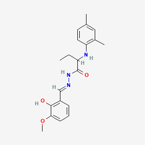 molecular formula C20H25N3O3 B10909839 2-(2,4-dimethylanilino)-N'-(2-hydroxy-3-methoxybenzylidene)butanohydrazide 