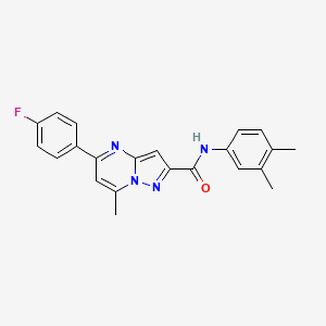 N-(3,4-dimethylphenyl)-5-(4-fluorophenyl)-7-methylpyrazolo[1,5-a]pyrimidine-2-carboxamide