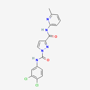 N~1~-(3,4-dichlorophenyl)-N~3~-(6-methylpyridin-2-yl)-1H-pyrazole-1,3-dicarboxamide