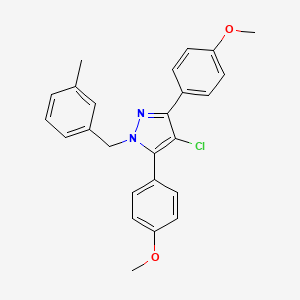 4-chloro-3,5-bis(4-methoxyphenyl)-1-(3-methylbenzyl)-1H-pyrazole