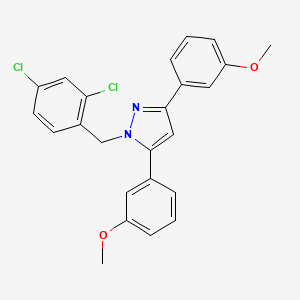 1-(2,4-dichlorobenzyl)-3,5-bis(3-methoxyphenyl)-1H-pyrazole