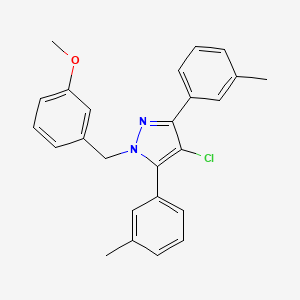 4-chloro-1-(3-methoxybenzyl)-3,5-bis(3-methylphenyl)-1H-pyrazole