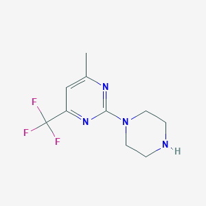 molecular formula C10H13F3N4 B10909892 4-Methyl-2-(piperazin-1-yl)-6-(trifluoromethyl)pyrimidine CAS No. 869950-20-9