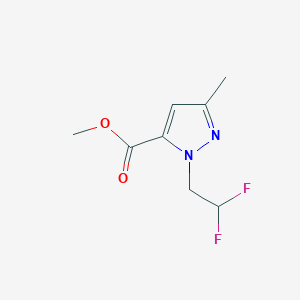 molecular formula C8H10F2N2O2 B10909894 methyl 1-(2,2-difluoroethyl)-3-methyl-1H-pyrazole-5-carboxylate 