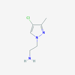 molecular formula C6H10ClN3 B10909902 2-(4-chloro-3-methyl-1H-pyrazol-1-yl)ethanamine 