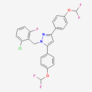 1-(2-chloro-6-fluorobenzyl)-3,5-bis[4-(difluoromethoxy)phenyl]-1H-pyrazole