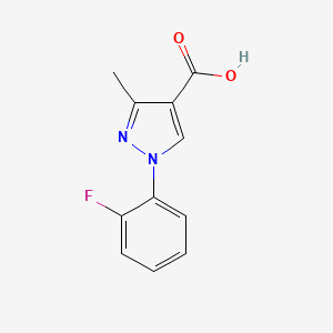 molecular formula C11H9FN2O2 B10909923 1-(2-fluorophenyl)-3-methyl-1H-pyrazole-4-carboxylic acid 