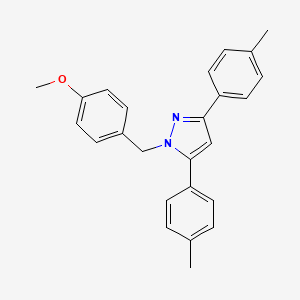 molecular formula C25H24N2O B10909929 1-(4-methoxybenzyl)-3,5-bis(4-methylphenyl)-1H-pyrazole 