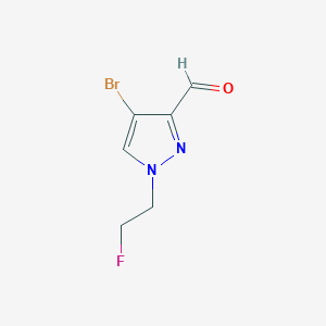 molecular formula C6H6BrFN2O B10909943 4-Bromo-1-(2-fluoroethyl)-1H-pyrazole-3-carbaldehyde 