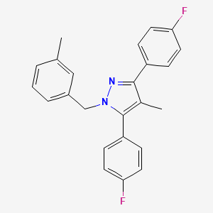 3,5-bis(4-fluorophenyl)-4-methyl-1-(3-methylbenzyl)-1H-pyrazole