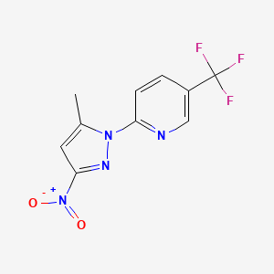 molecular formula C10H7F3N4O2 B10909959 2-(5-methyl-3-nitro-1H-pyrazol-1-yl)-5-(trifluoromethyl)pyridine 