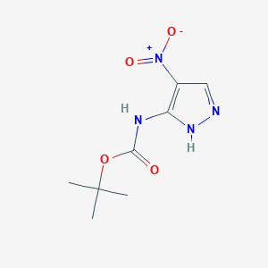 molecular formula C8H12N4O4 B10909972 tert-Butyl (4-nitro-1H-pyrazol-3-yl)carbamate 