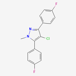 4-chloro-3,5-bis(4-fluorophenyl)-1-methyl-1H-pyrazole