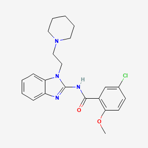 5-chloro-2-methoxy-N-{1-[2-(piperidin-1-yl)ethyl]-1H-benzimidazol-2-yl}benzamide