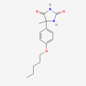 molecular formula C15H20N2O3 B10910010 Hydantoin, 5-(p-pentoxyphenyl)-5-methyl- CAS No. 68524-20-9