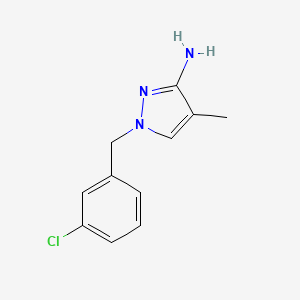 molecular formula C11H12ClN3 B10910038 1-(3-Chlorobenzyl)-4-methyl-1H-pyrazol-3-amine 