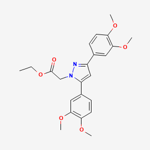 ethyl [3,5-bis(3,4-dimethoxyphenyl)-1H-pyrazol-1-yl]acetate