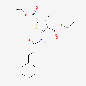 Diethyl 5-[(3-cyclohexylpropanoyl)amino]-3-methylthiophene-2,4-dicarboxylate