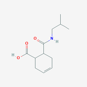 molecular formula C12H19NO3 B10910080 6-[(2-Methylpropyl)carbamoyl]cyclohex-3-ene-1-carboxylic acid 