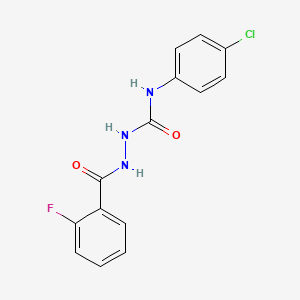 N-(4-chlorophenyl)-2-[(2-fluorophenyl)carbonyl]hydrazinecarboxamide