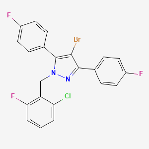 4-bromo-1-(2-chloro-6-fluorobenzyl)-3,5-bis(4-fluorophenyl)-1H-pyrazole