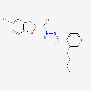 molecular formula C19H17BrN2O3 B10910138 5-bromo-N'-[(E)-(2-propoxyphenyl)methylidene]-1-benzofuran-2-carbohydrazide 