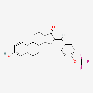 molecular formula C26H25F3O3 B10910172 (16E)-3-hydroxy-16-[4-(trifluoromethoxy)benzylidene]estra-1(10),2,4-trien-17-one 